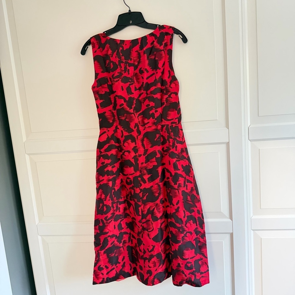 L.K. Bennett Red and Black Dress Size 6 - 41483 - Picture 5 of 11